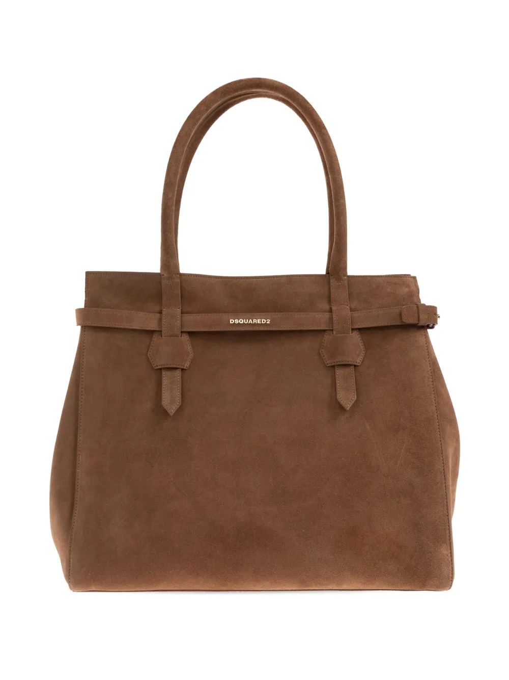 Dsquared2 Medium Suede Tote Bag In Brown