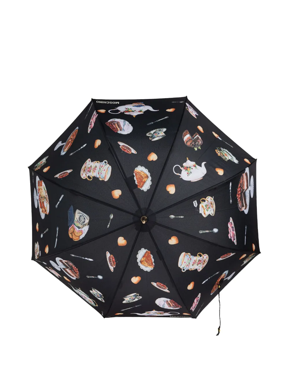 Moschino Print Umbrella In Black
