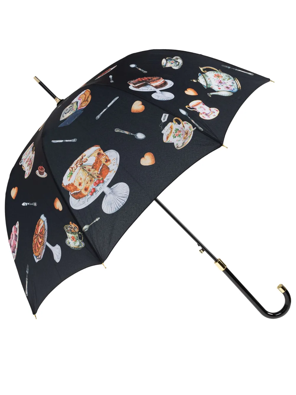 Moschino Print Umbrella In Black