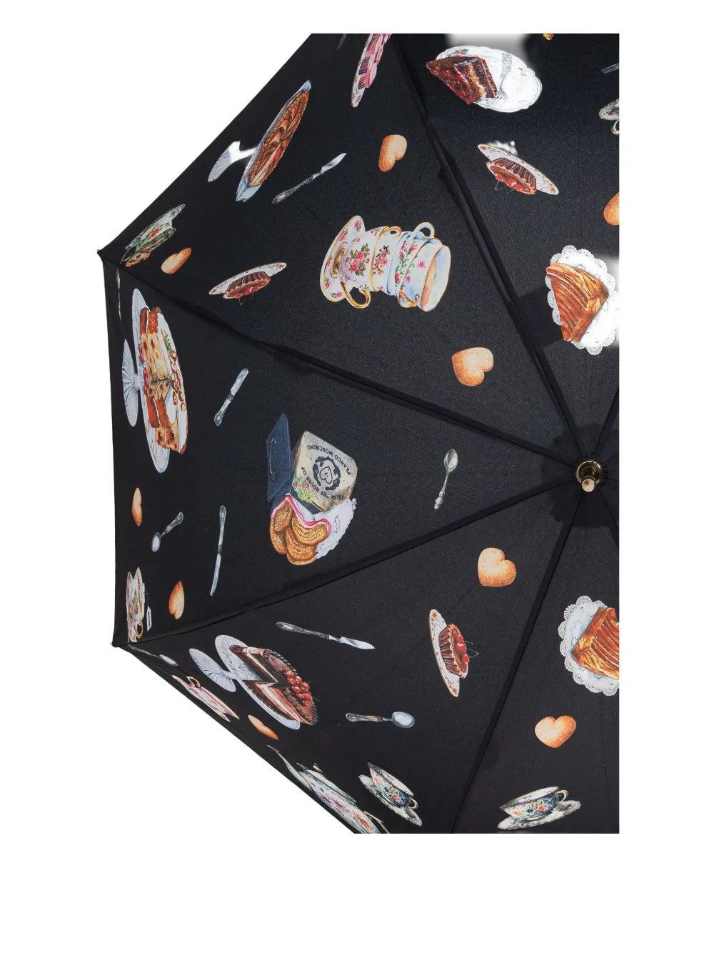 Moschino Print Umbrella In Black