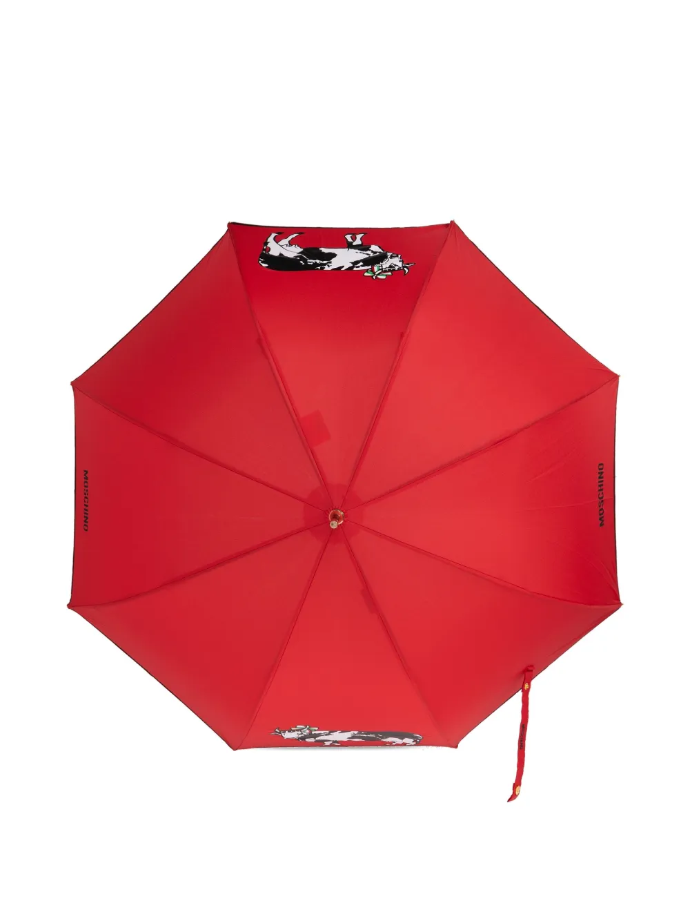 Moschino cow-print umbrella Rood