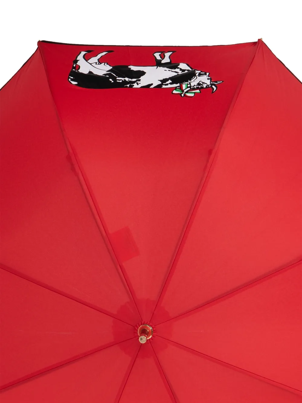 Moschino cow-print umbrella Rood