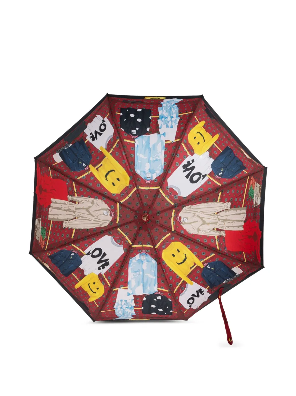 Moschino wardrobe-print umbrella Rood