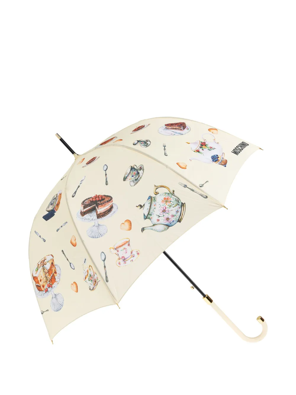 Moschino Print Umbrella In Neutral