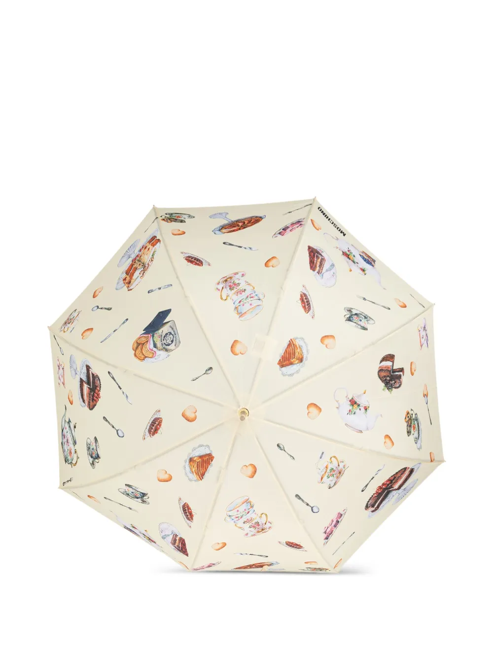 Moschino print umbrella Beige