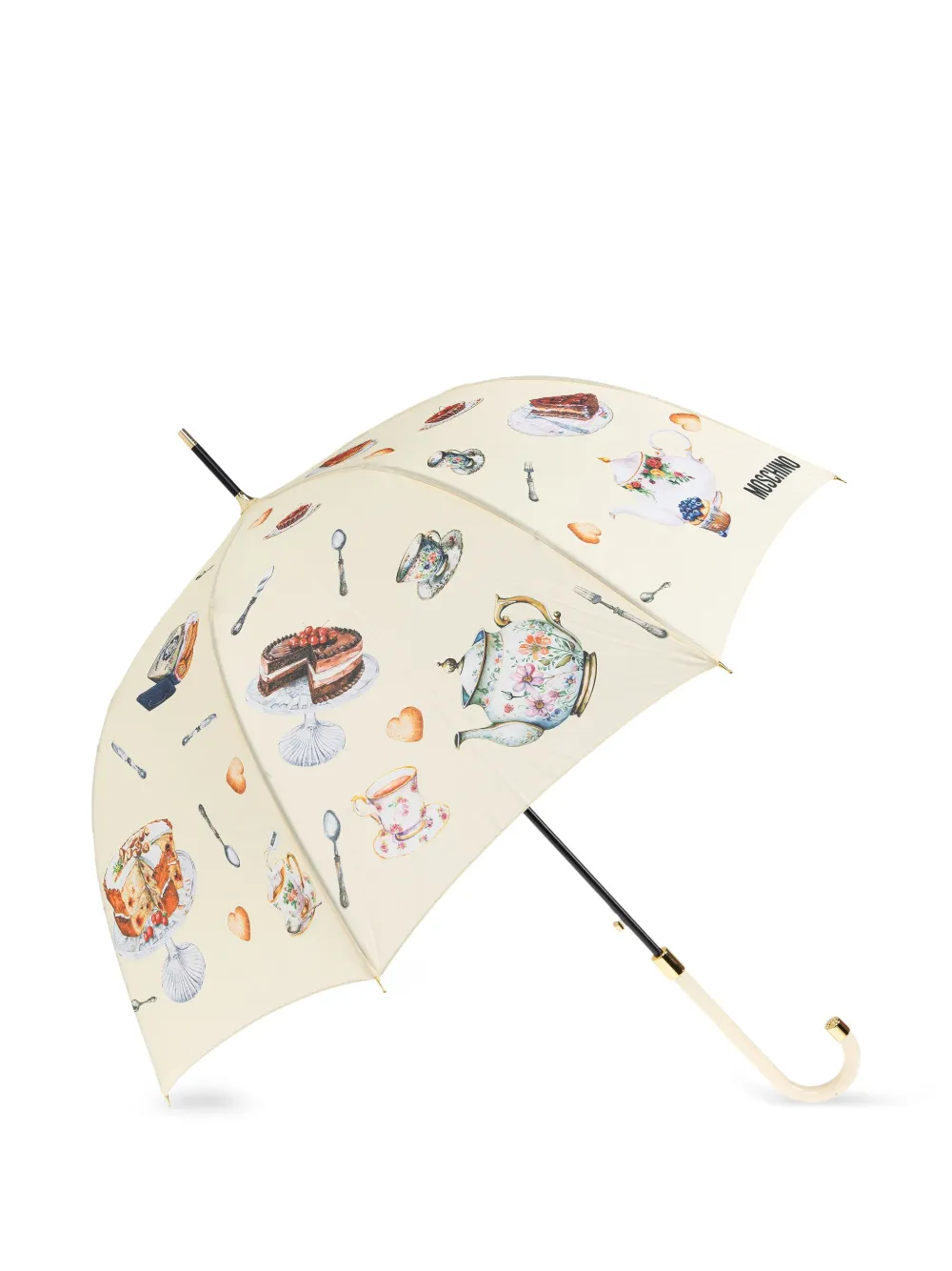 Moschino print umbrella Beige