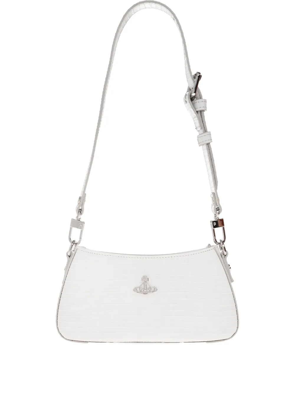 Vivienne Westwood Tasha crocodile-effect shoulder bag Wit
