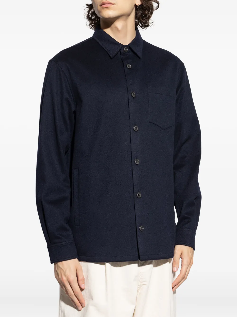Paul & Shark Button-up shirtjack Blauw