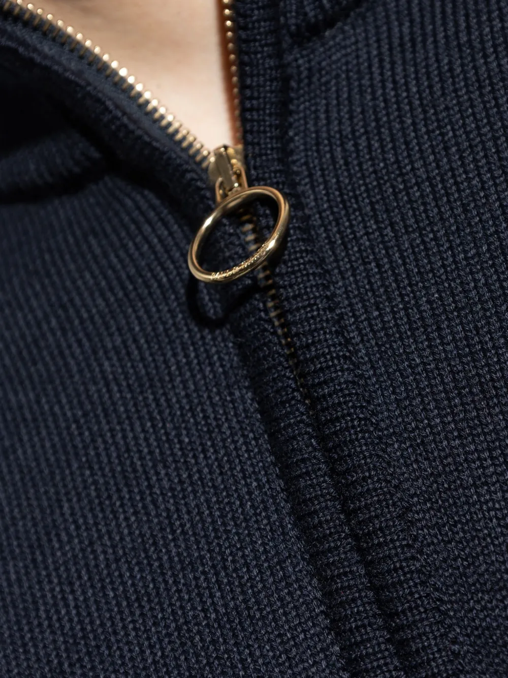Paul & Shark Gestreepte wollen trui met halve rits Blauw