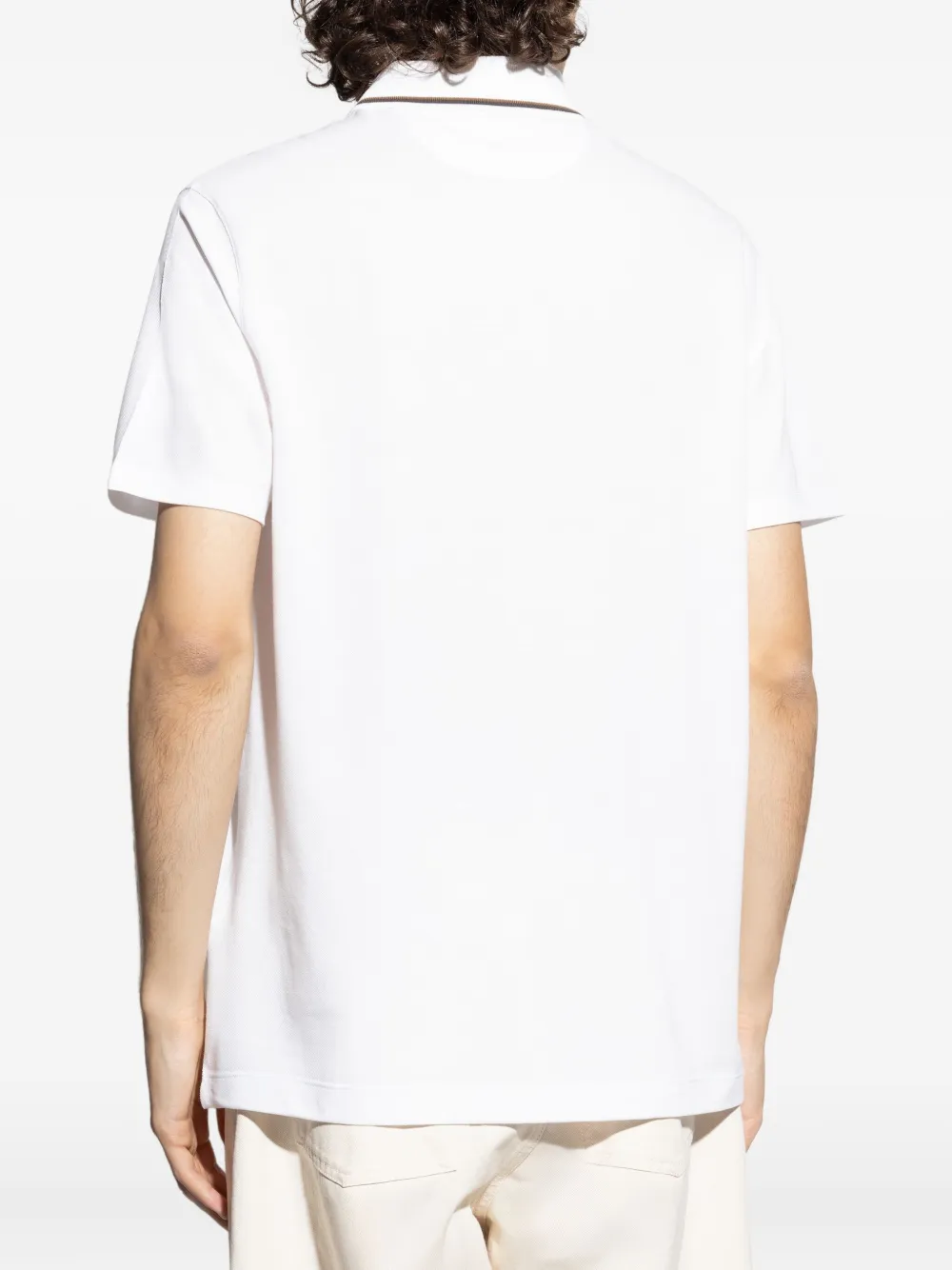 Paul & Shark Poloshirt met gestreepte kraag Wit