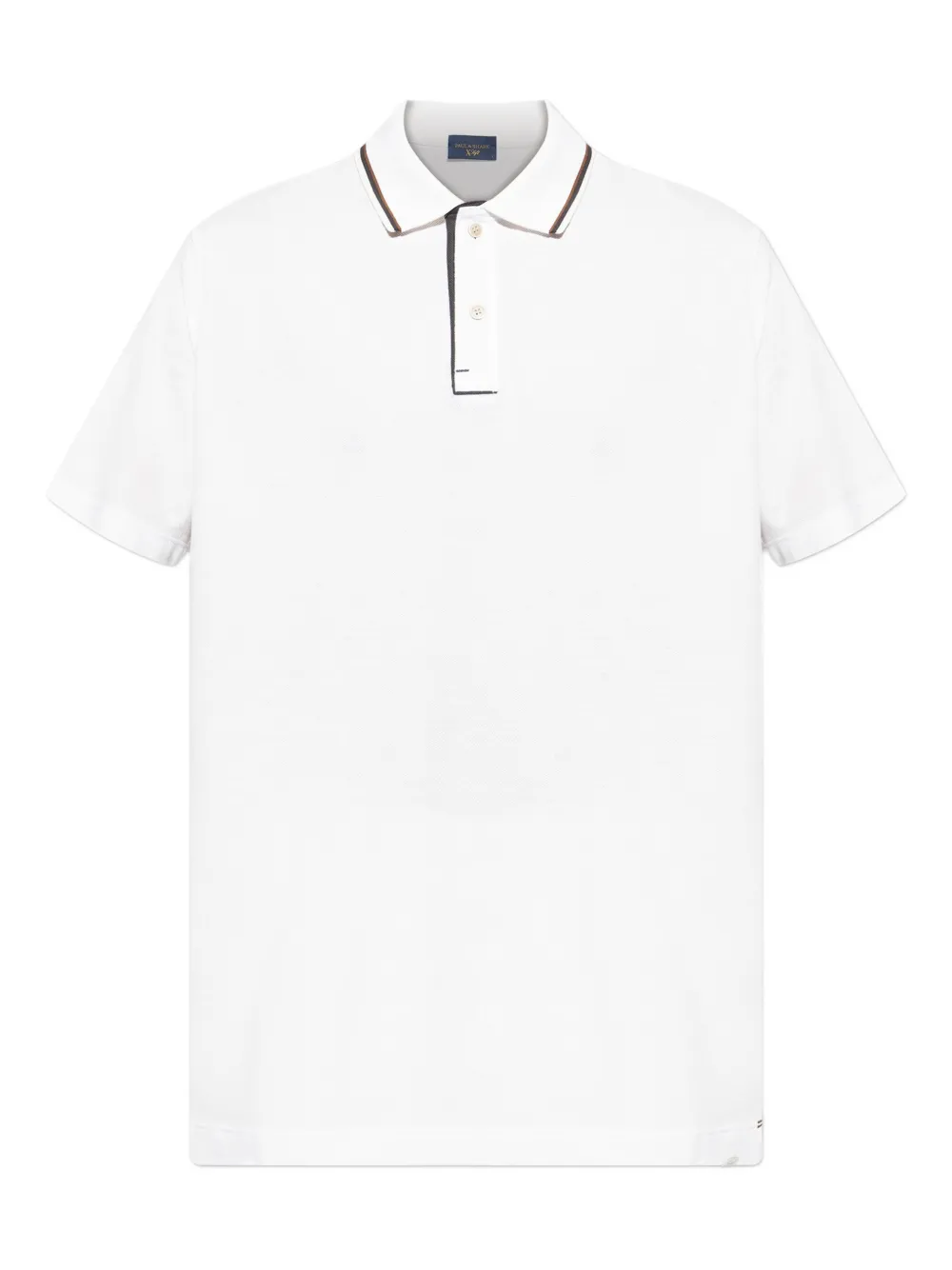 Paul & Shark Poloshirt met gestreepte kraag Wit