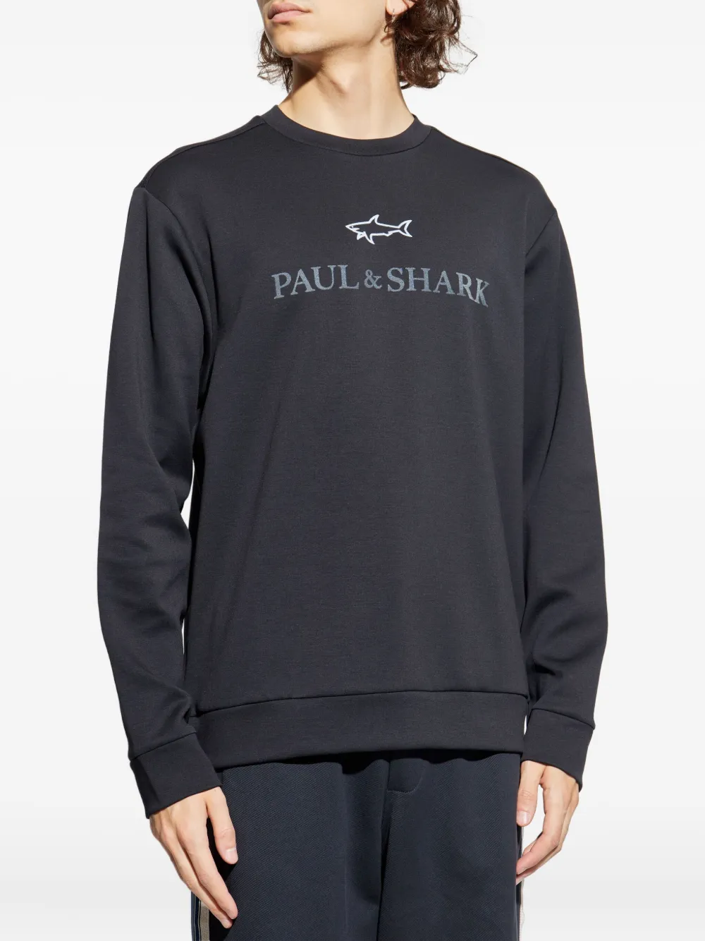 Paul & Shark Katoenen sweater met haaienlogo Zwart