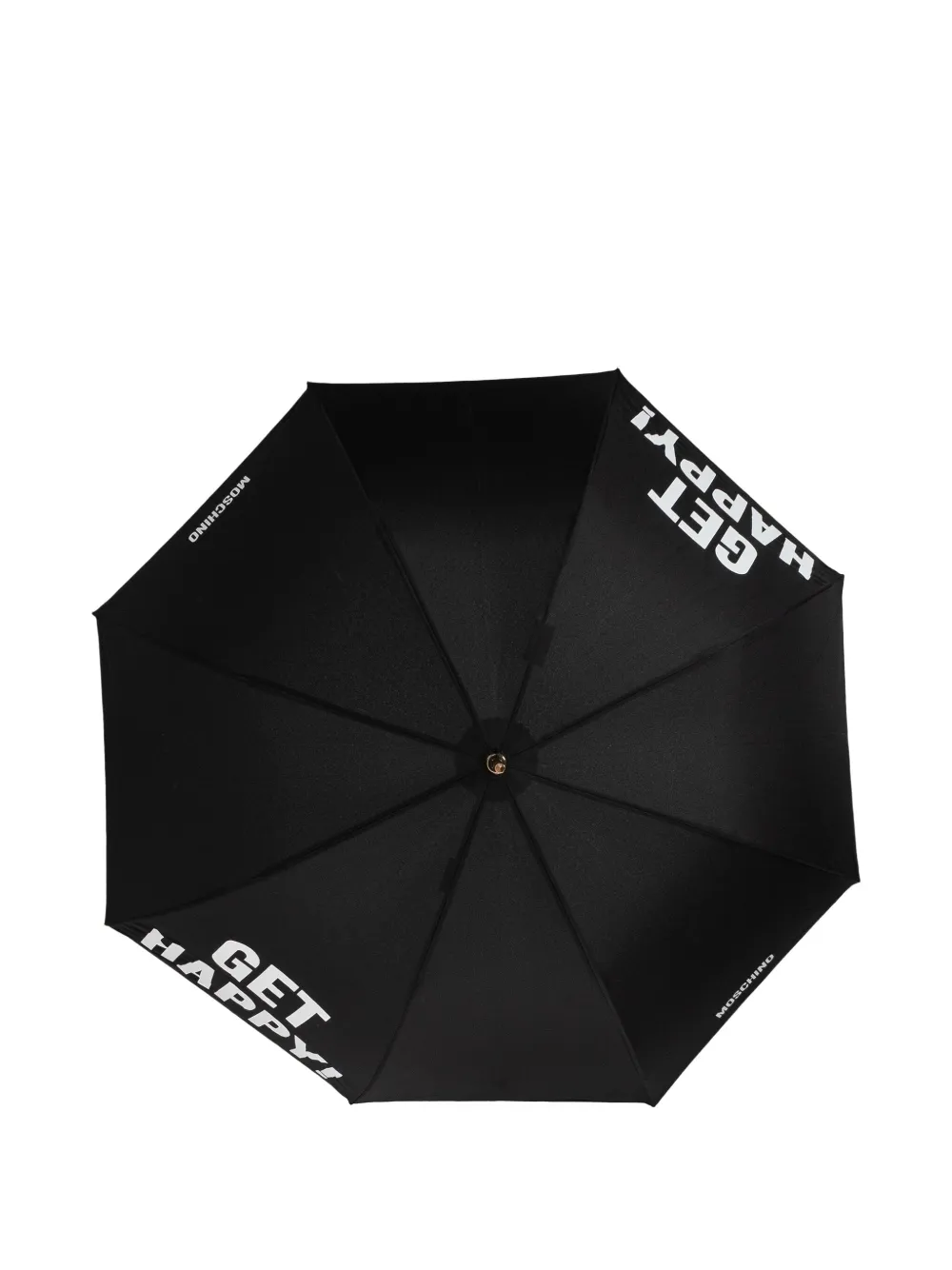 Moschino lettering umbrella Zwart