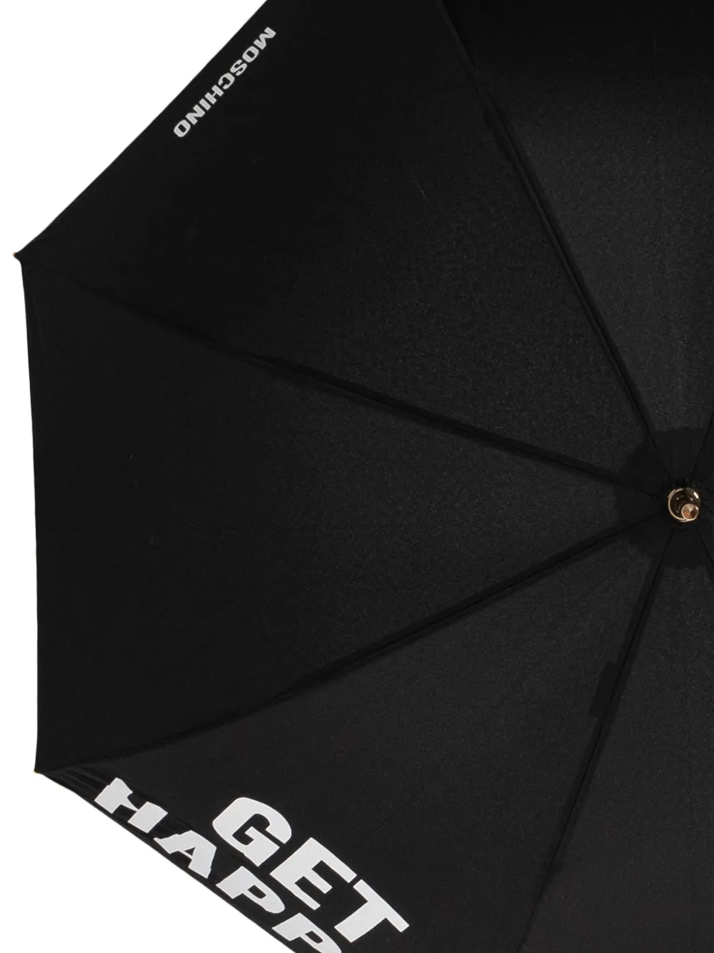 Moschino lettering umbrella Zwart