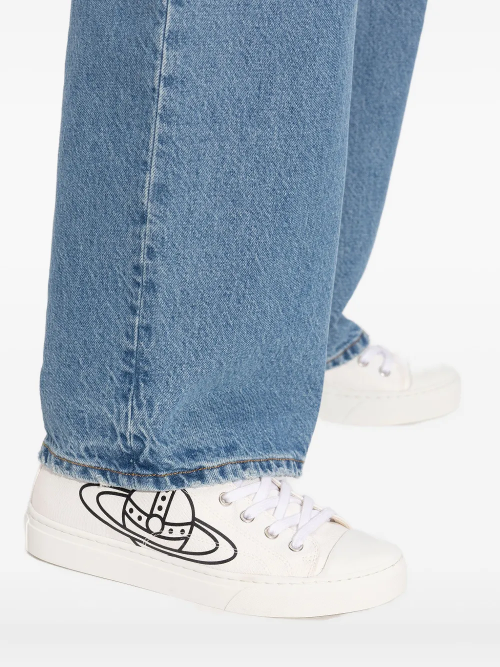 Vivienne Westwood orb-print lace-up pumps White