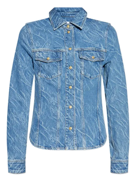 GANNI acid-wash denim shirt