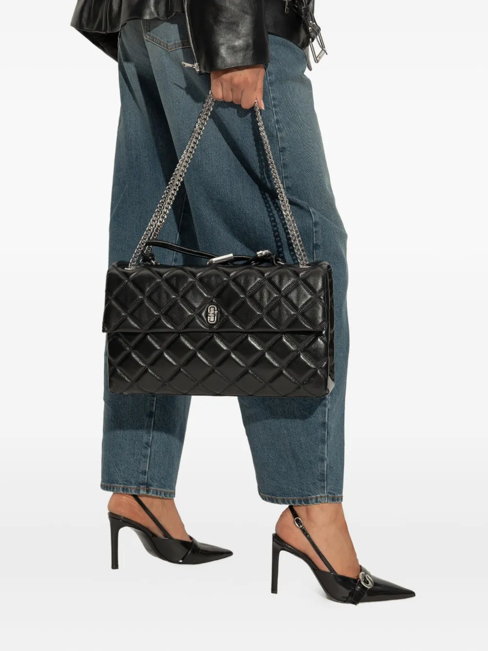 Marc Jacobs quilted chain tote bag - Zwart