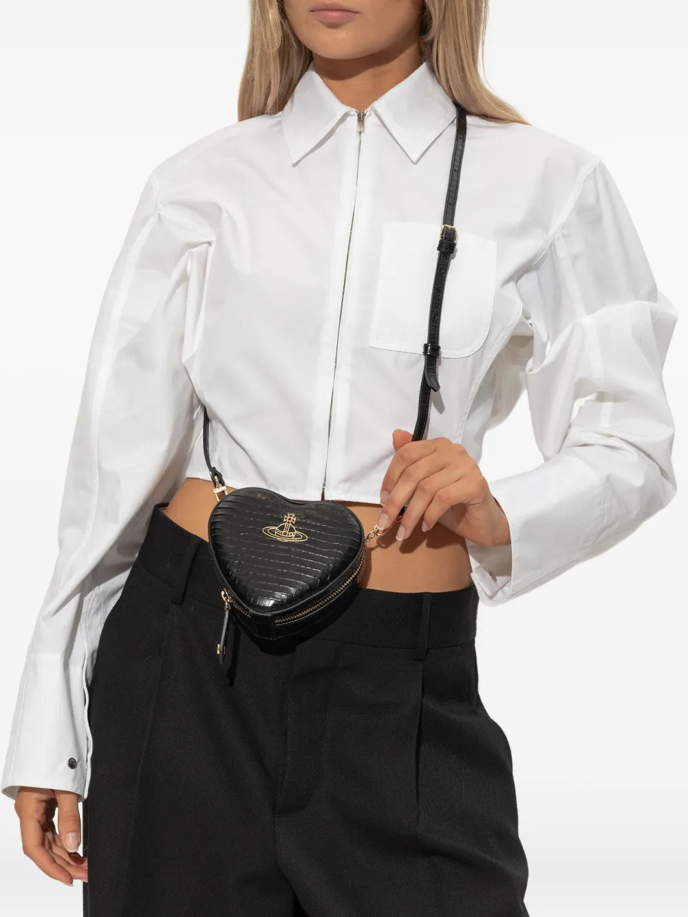 Vivienne Westwood Hartvormige crossbodytas Zwart