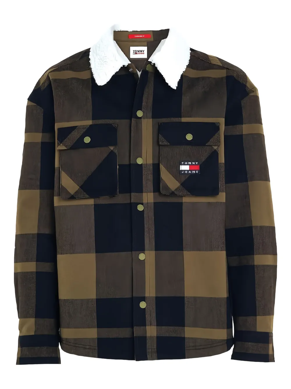 Tommy Hilfiger check-pattern shirt jacket | Green | Image 1