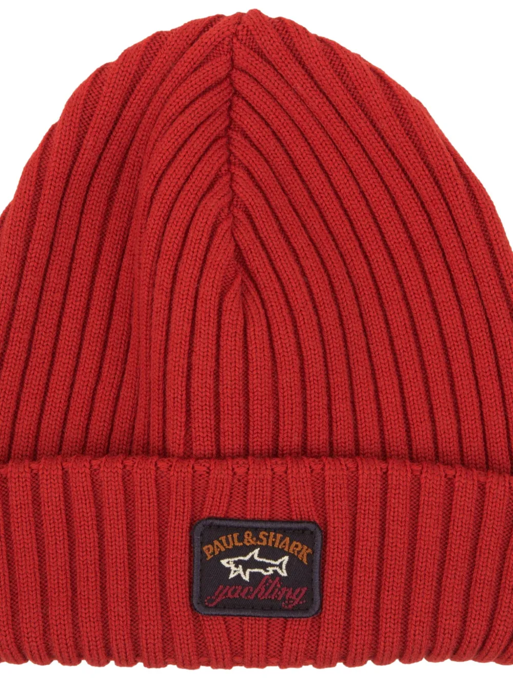 Paul & Shark Ribbed-knit Beanie In Red