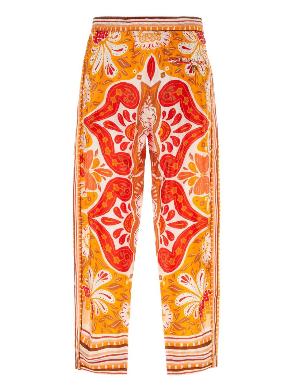 FARM Rio Wonderful broek met trekkoord en paisley-print Oranje