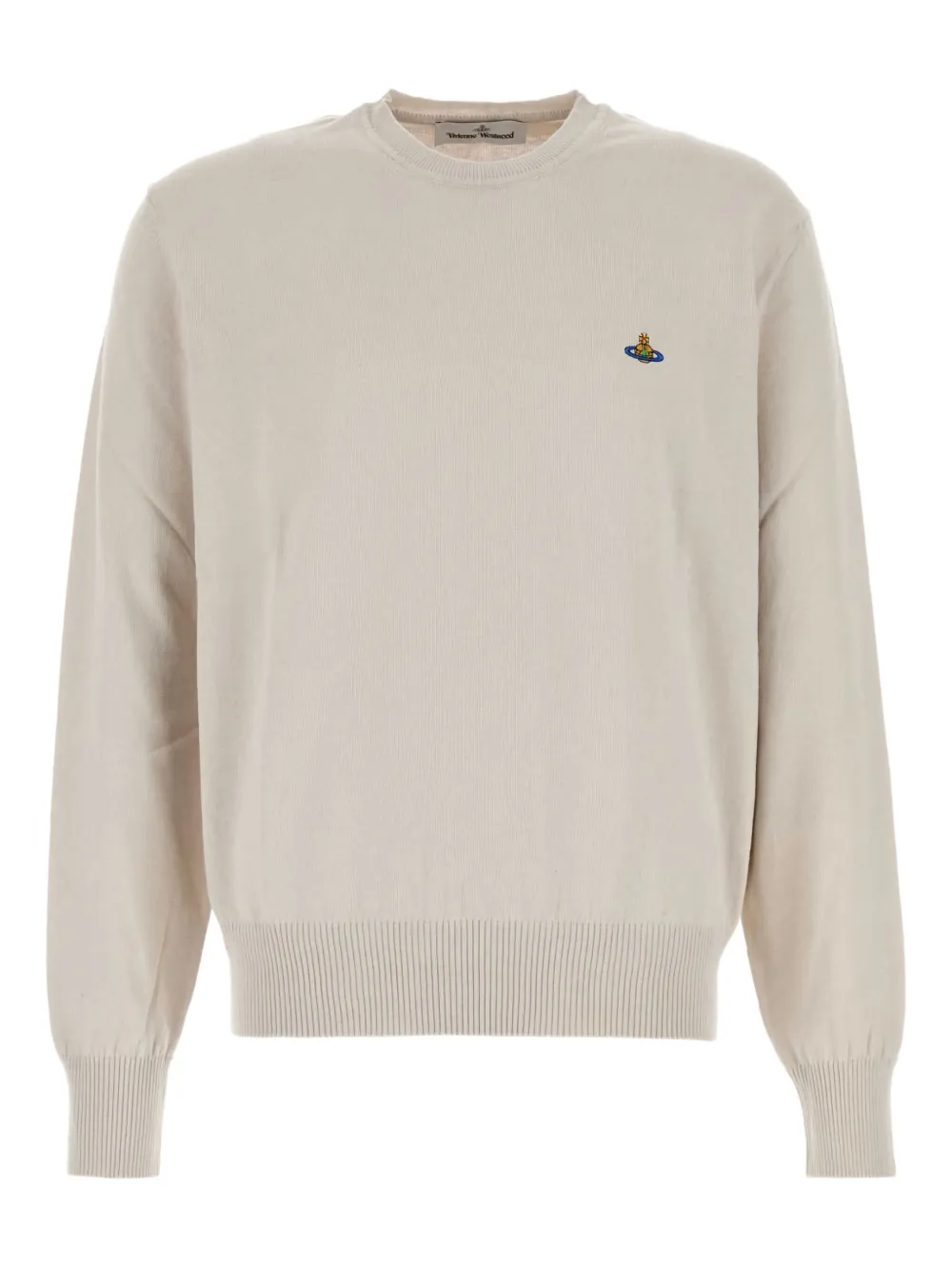 Vivienne Westwood Alex orb-embellished cotton-cashmere sweater Beige
