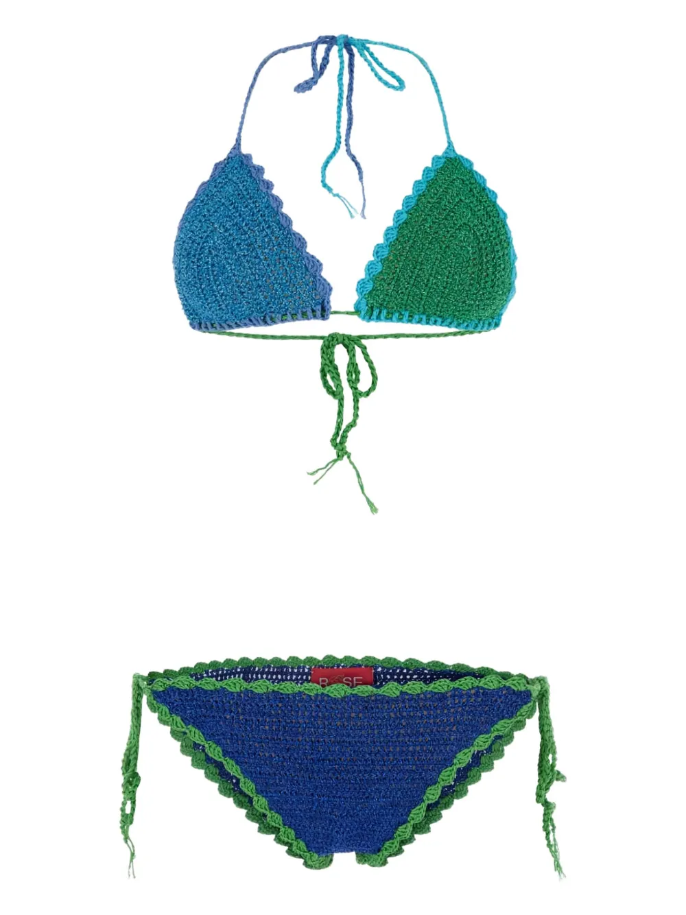 Rose Carmine crochet-knit bikini - グリーン Rose Carmine crochet-knit bikini - グリーン