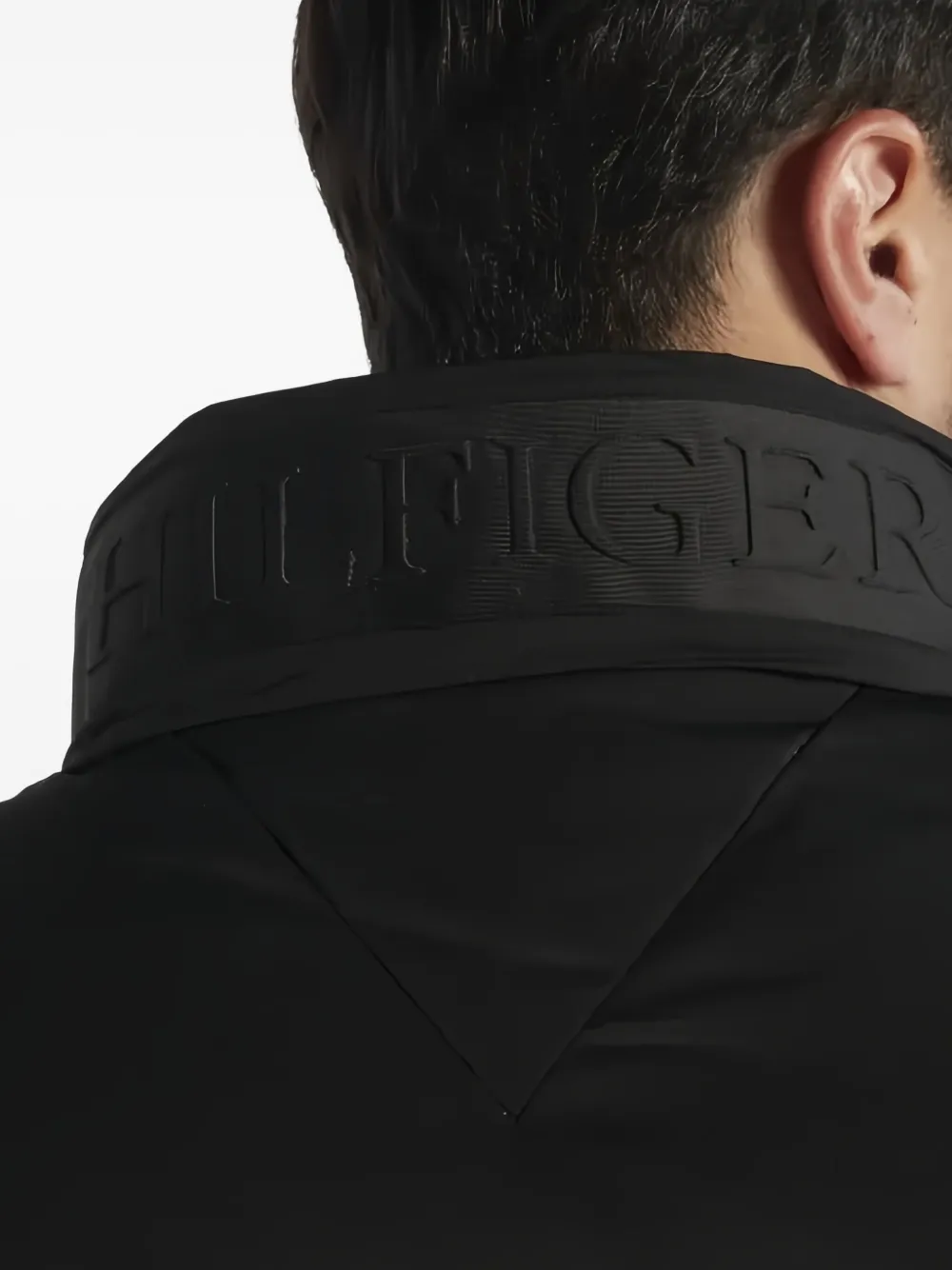 Tommy Hilfiger Gewatteerd jack verfraaid met logo Zwart