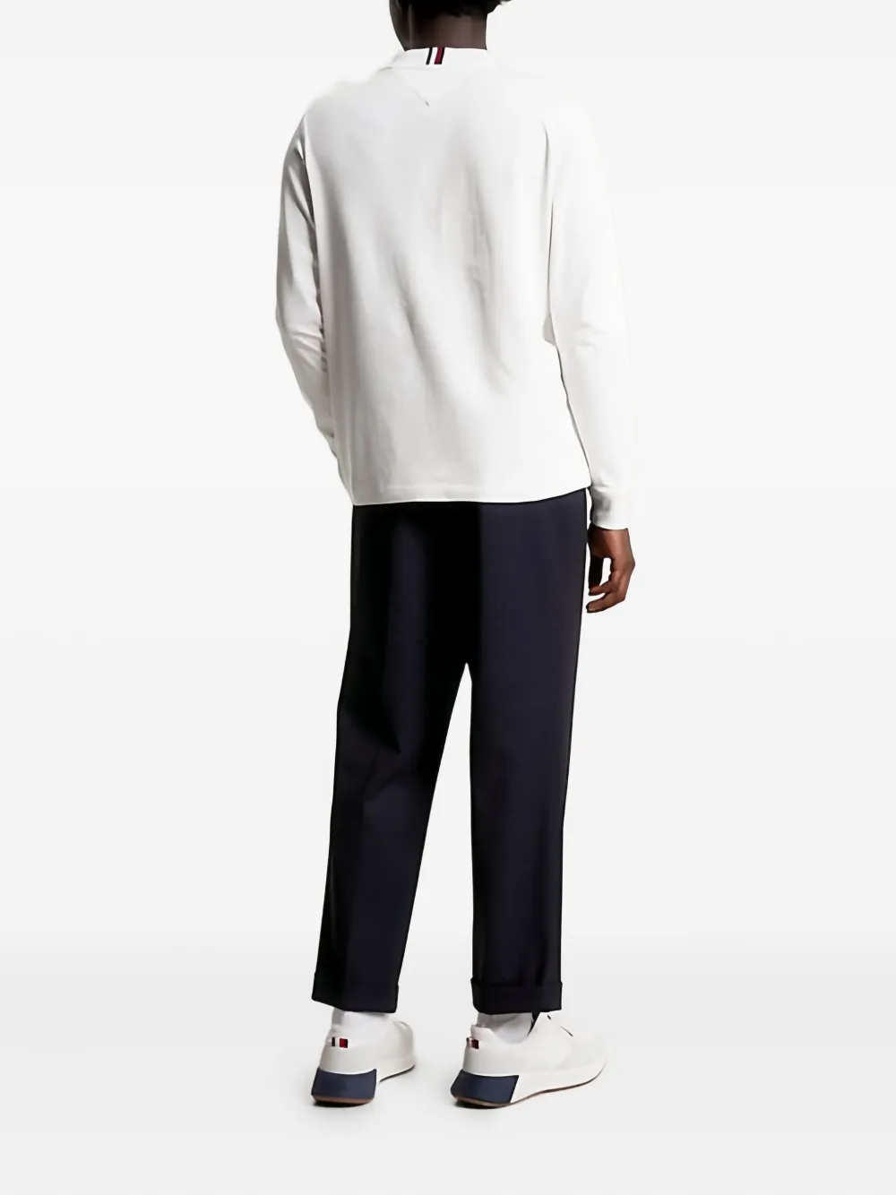 Tommy Hilfiger Graphic-patch Long-sleeve T-shirt In White