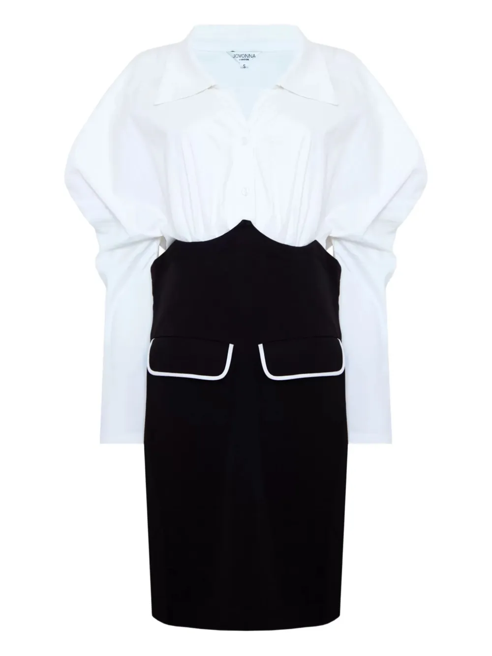 Jovonna puff-sleeve dress | White | Image 1