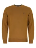 Fred Perry wool-cotton blend crew-neck sweater - Brown