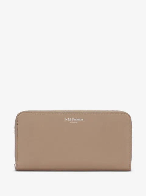 J&M Davidson portefeuille en cuir à fermeture zippée