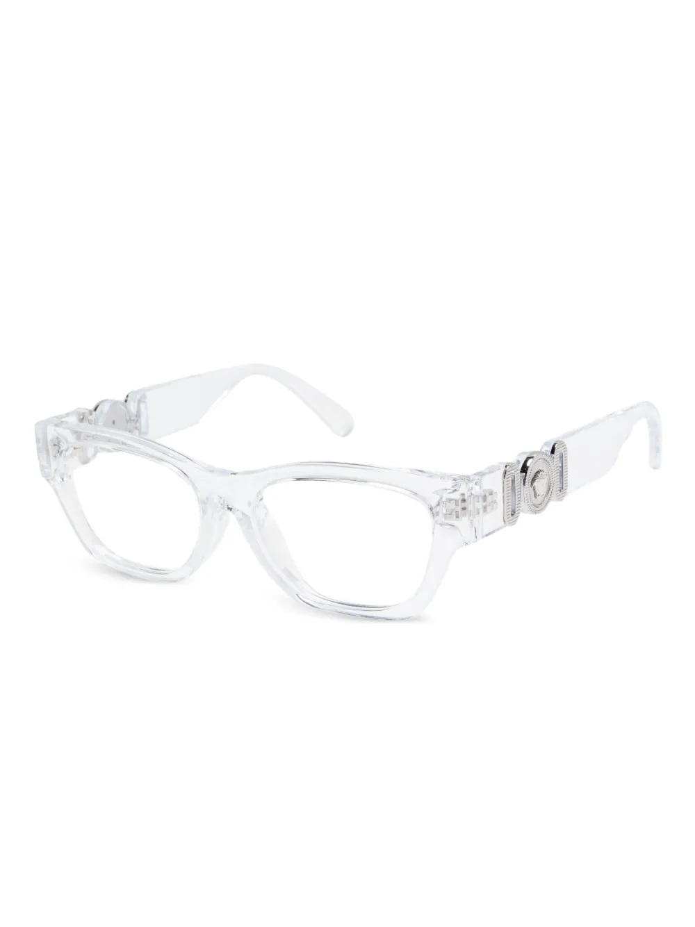 Versace Kids Medusa verfraaide bril met rechthoekig montuur Beige