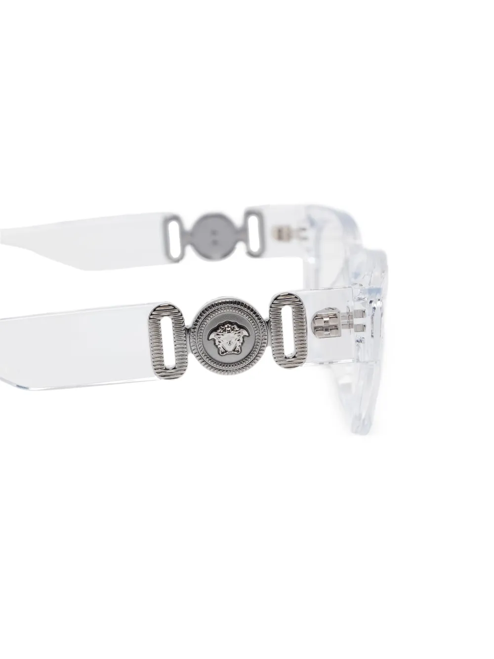 Versace Kids Medusa verfraaide bril met rechthoekig montuur Beige