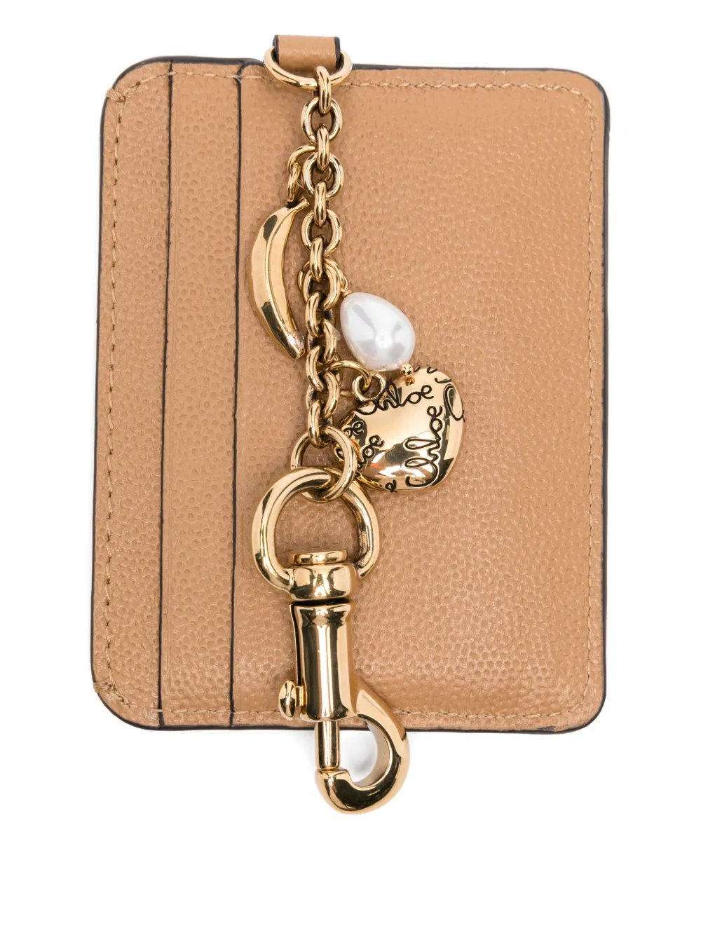 Chloé Charms card holder Beige
