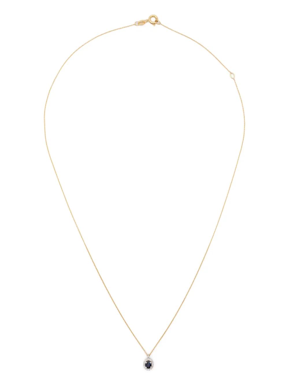 18K gold sapphire diamond necklace
