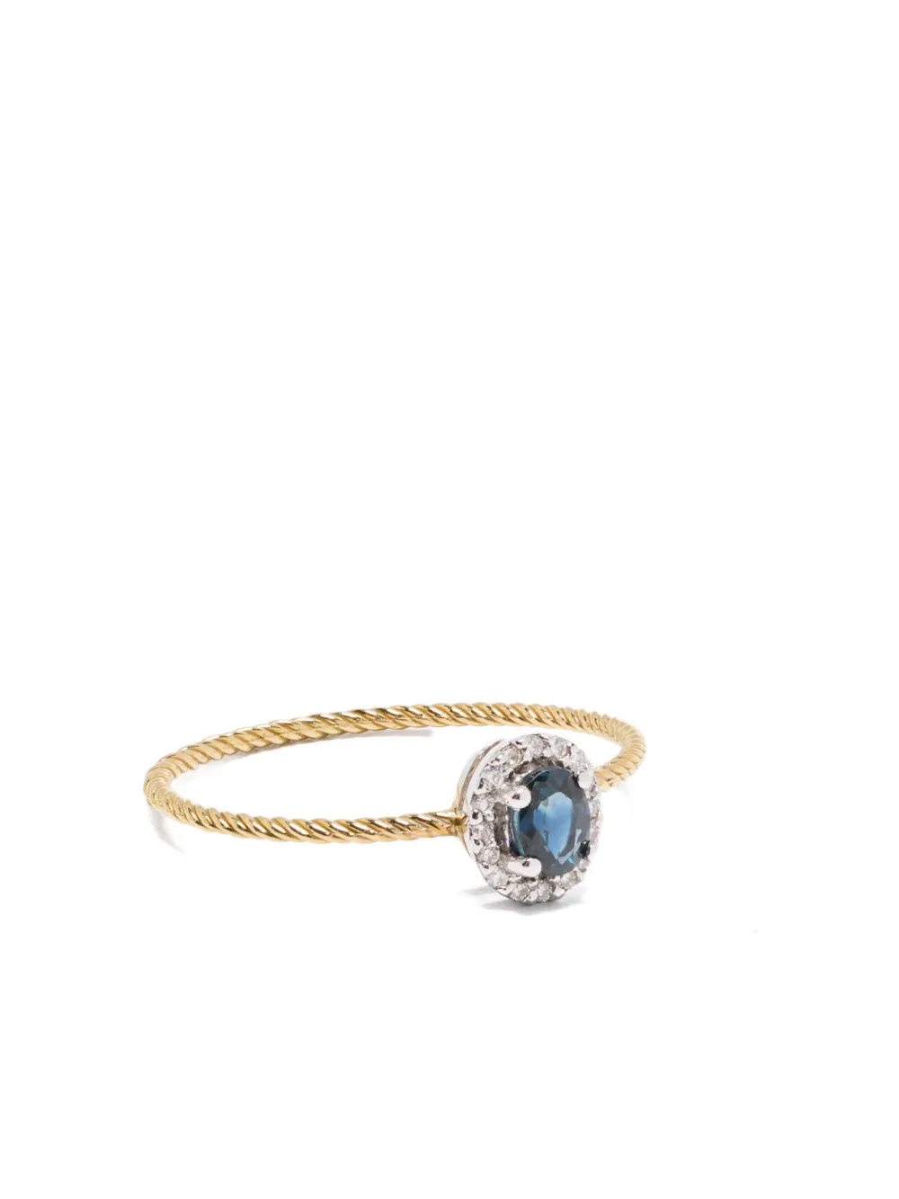 18kt yellow gold sapphire ring