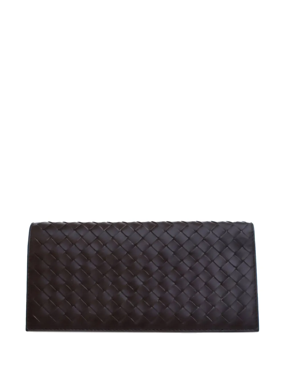 Bottega Veneta Pre-Owned 2012-2025 Lambskin Intrecciato Bifold Wallet long wallets | Brown | Image 1