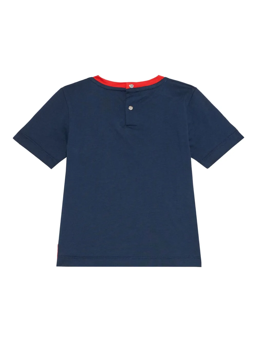Roberto Cavalli Junior T-shirt met tijgerprint en onde hals Blauw