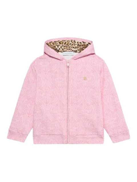 Roberto Cavalli damask-print hooded sweatshirt