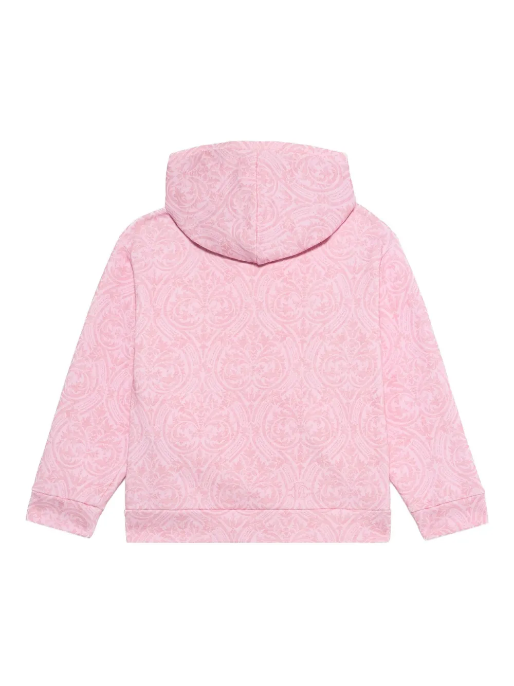 Roberto Cavalli Sweater met damask-print en capuchon Roze