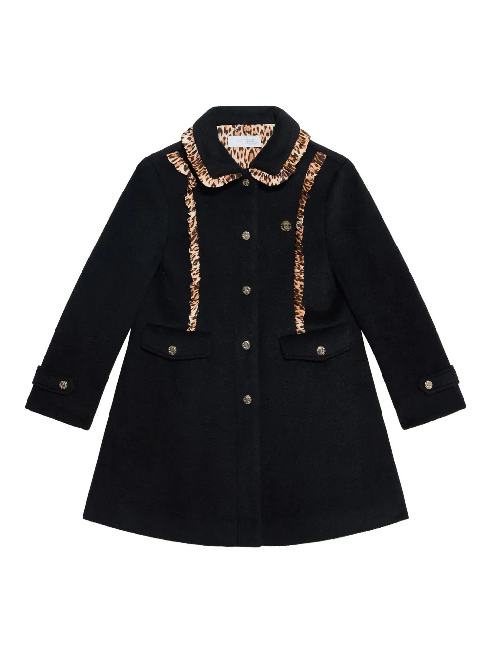 Roberto Cavalli Junior Jas met ruches Zwart