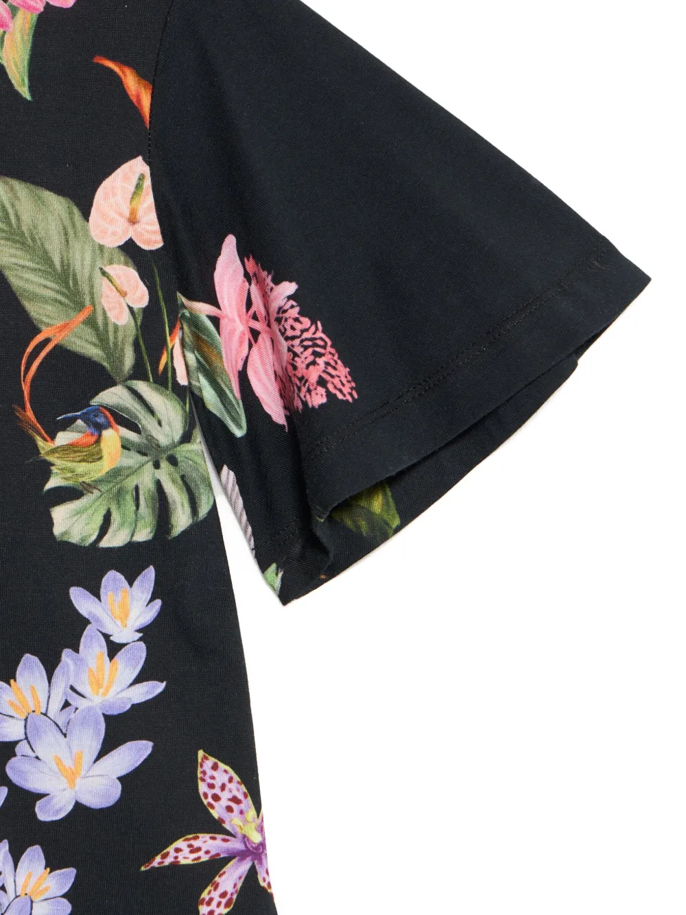 Roberto Cavalli Jurk met bloemenprint en klokmouwen Zwart