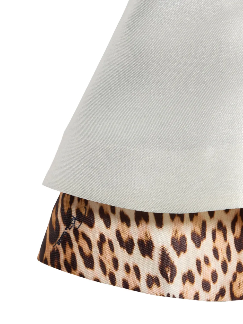 Roberto Cavalli Junior Jurk met geborduurd logo en jaguarprint - Wit