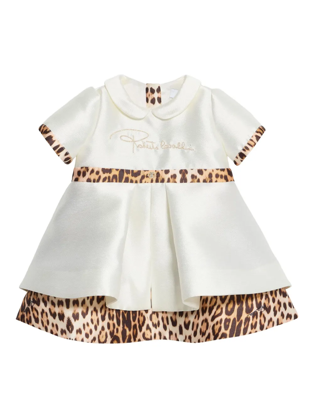 Roberto Cavalli Junior Abito con ricamo - Bianco
