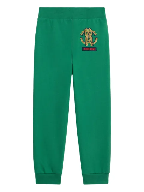 Roberto Cavalli monogram-embroidery track-pants