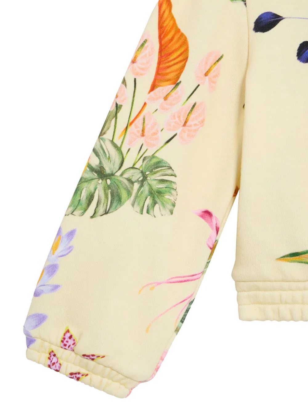 Roberto Cavalli Junior Top met tropische print en capuchon Geel