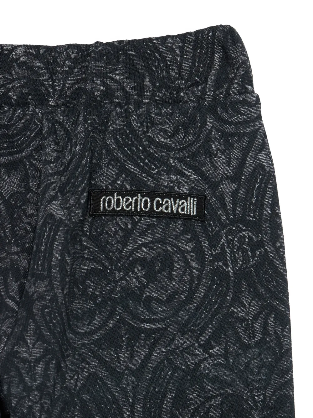 Roberto Cavalli Trainingsbroek met bloemenprint Zwart