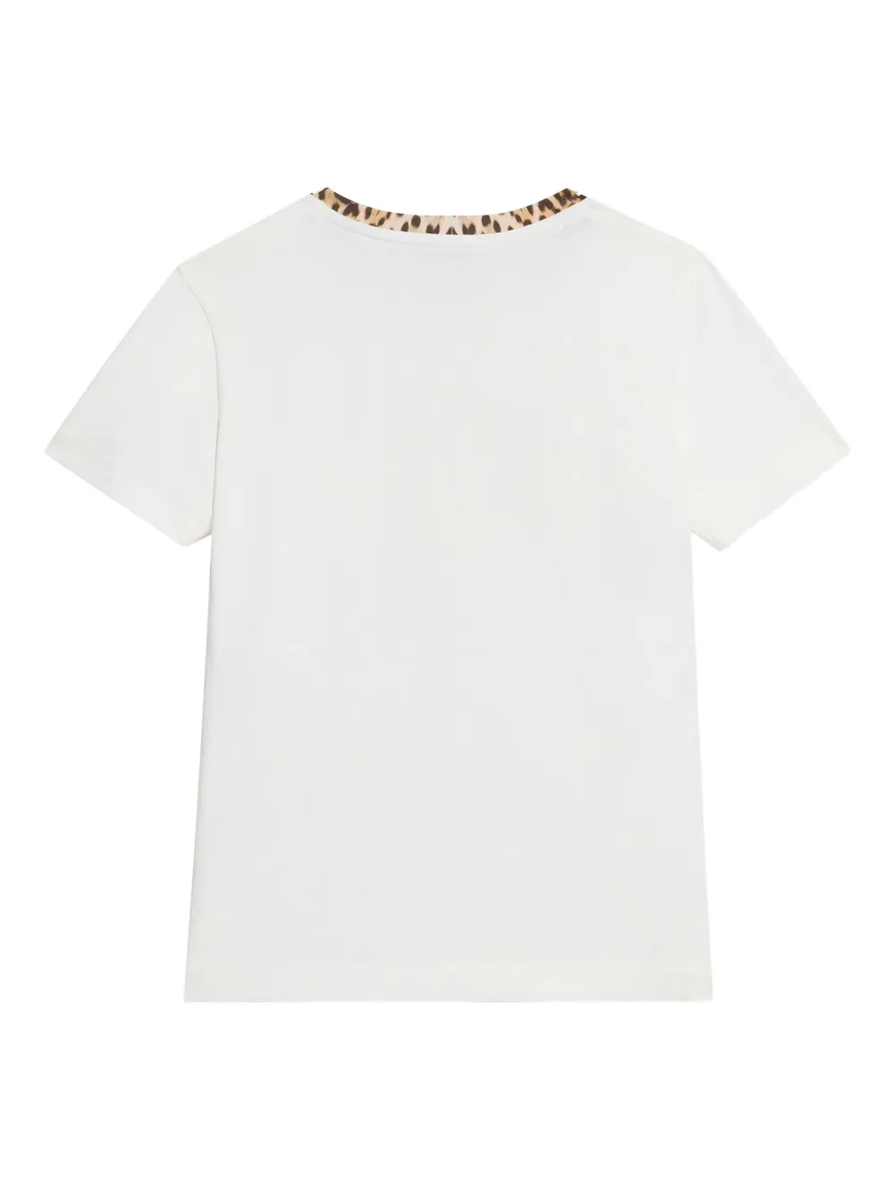 Roberto Cavalli T-shirt met luipaardprint Wit