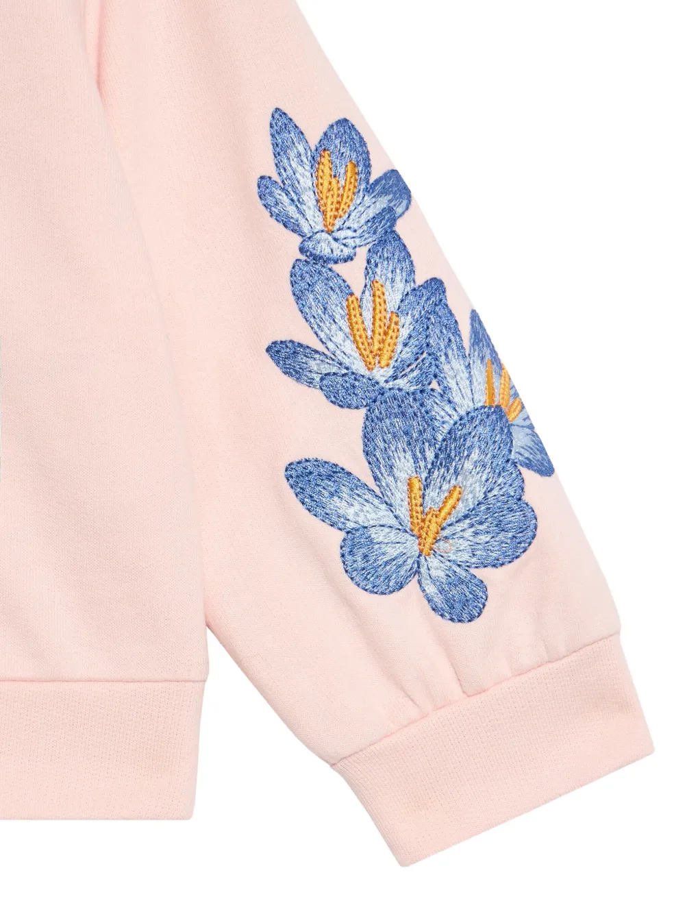 Roberto Cavalli Junior Sweater met geborduurde bloem en luipaardprint Roze